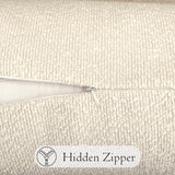 JoraLion 14x36 inch Boucle Lumbar Pillow Cover, Cream Woven Texture Neutral Long Pillow Cover Breathable Cushion Case for Couch Sofa Bed Living Room Home Decor (Cover Only)