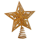 Kurt Adler H9100 8-Inch Gold Glittered 5 Point Star Treetop