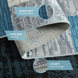 Large Area Rugs, Modern Geometric Patchwork Floor Decor Rockwood Collection