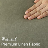 decorUhome Linen Fringe Olive Green Throw Pillow Covers 26x26 Set of 2