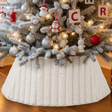 Lanpn 30 Inch Christmas Tree Collar, Plush Tree Collar Tree Stand Cover Xmas Tree Ring Stand Tree Basket Skirt for Winter Home Party Holiday Indoor Christmas Decorations (White, 75cm)