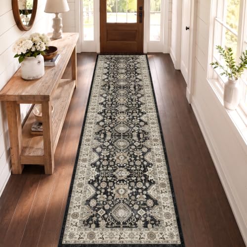 Washable Hallway Runner Rug 3x12: Non Slip Runner Rugs with Rubber Backing