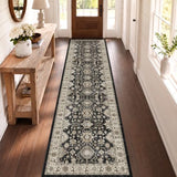 Washable Hallway Runner Rug 3x12: Non Slip Runner Rugs with Rubber Backing