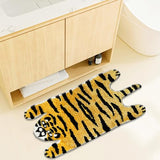 UKELER Kids Bathroom Rugs, Cute Tiger Shaped Nursery Rug Cartoon Bath Rug Non Slip Funny Accent Bedroom Rugs Absorbent Shag Bath Mats for Bathroom, Kids Room, Bathtub, Sink, Entry Way 35''×20''