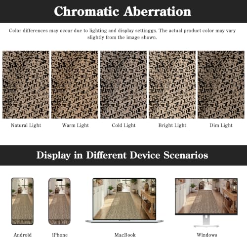 Collive Farmhouse Hallway Runner Rug, 2x6 Hand-Woven Reversible Washable Runners for Kitchen Floor, Natural/Black Cotton Laundry Room Rugs Modern Boho Kitchen Sink Carpet for Bathroom Foyer Bedroom
