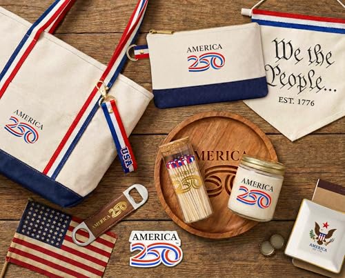 America 250 Hanging Wall Pennant – Officially Licensed Commemorative 250th Anniversary – Embroidered Canvas, Wooden Dowel, Multiple Designs