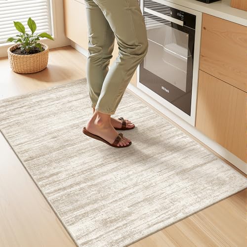 2x3 Rug Non Slip, Small Washable Entryway Rug,Brown