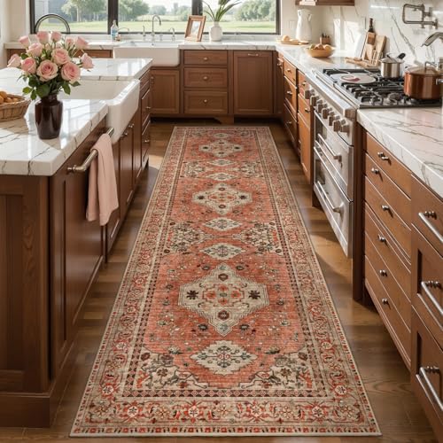 Tangsoo Boho 3x8 Washable Runner Rugs for Hallway, Runner Rug Non Slip