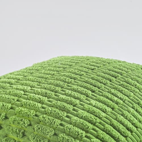 Fancy Homi Decorative Throw Pillow Covers for Bed Couch Bedroom Bench, Soft Corduroy Solid Pillow Case, Rustic Farmhouse Boho Room Decor,36" x 14" (Pack of 1),Lime Green