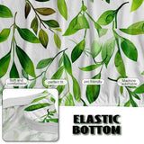 GLENLCWE Green Watercolor Leaves Armless Futon Cover Elastic Bottom Non-Armrest Couch Slipcover Washable Foldable Furniture Protector Fresh Natural Leaf Pattern for Living Room Loveseats