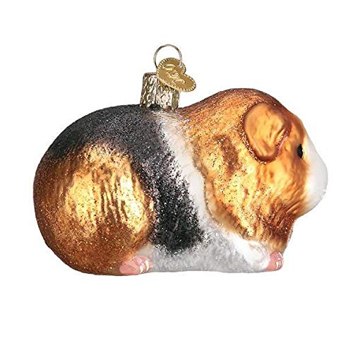 Old World Christmas Guinea Pig Glass Blown Ornament for Christmas Tree, Handcrafted Holiday Decoration, Pet Collection