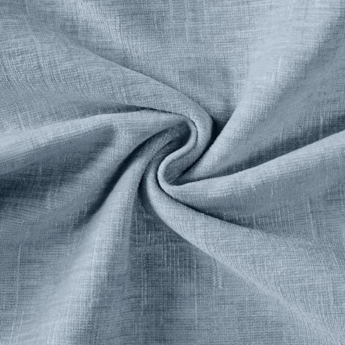 Ohocut Scalloped Pillow Cover Pack of 2 Spring Chenille Decorative Throw Pillow Covers Cute Boho Couch Pillow Covers Aesthetic Funky Preppy Pillow Cases for Sofa Living Room (Misty Blue, 18x18 Inch)