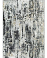 8x10 Area Rugs Washable Rug: Large Modern Abstract Living Room Rug Soft Anti-Skid Thin Carpet Indoor Floor Non-Shedding Carpets for Bedroom Dining Farmhouse Nursery Home Office Black Grey Gold