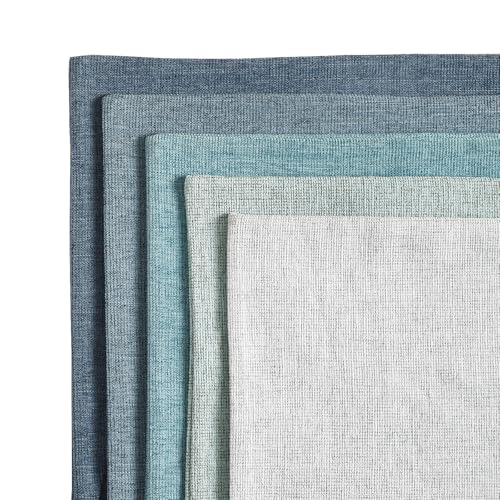 Jepeak 24x24 Inch Decorative Chenille Throw Pillow Covers, Pack of 2 Cozy Concise Pillow Cases Soft Farmhouse Modern Square Cushion Covers for Sofa Couch Bed Living Room Home Decor, Steelblue