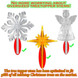 110Pcs in 10 Colors Ceramic Christmas Tree Replacement Bulbs - Plastic Lights Pegs, Included Angel Topper＆Snowflake Top＆Cross Stars.