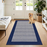 Indoor Door Mat 3x5ft, Absorbent Muddy Mats for Dogs, Low-Profile Entrance Large Welcome Mat with Non-Slip Rubber Backing, Washable Runner Carpet for Hallway,Entryway,Kitchen(Navy)