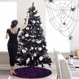 MODFUNS Purple Christmas Tree Skirt 36 Inch Sequin Xmas Tree Skirt Halloween Christmas Tree Skirt Sequins Tree Carpet Halloween Ornament Xmas Tree Skirt Mat Glitter Tree Skirts for Party