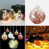 Neioaas Clear Plastic Ball Decor - Set of 12 DIY Christmas Decorative Balls,DIY Clear Plastic Fillable Balls Ornament for Christmas,Halloween,Birthday,Wedding Decor, Crafts Decorations (80MM)