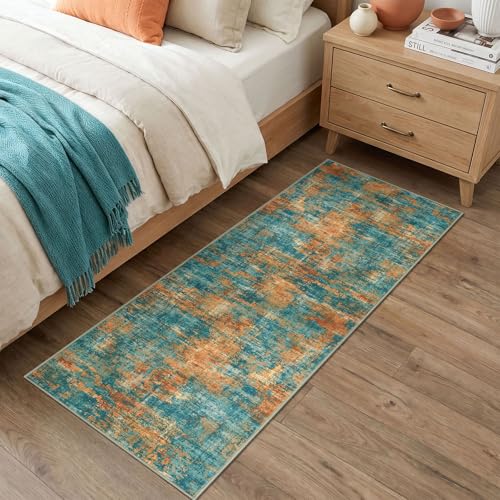 Abstract Washable 2x6 Hallway Runner Rug Non Slip Kitchen Runner