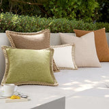 MIULEE Pack of 2 Decorative Throw Pillow Covers Modern Farmhouse Outdoor Pillow Covers Neutral Linen Burlap Cushions for Couch Bed Living Room Sofa, Natural White 18 x 18 inches 45 x 45 cm