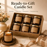 6-Pack Scented Candles for Home, 3.5 Oz Soy Wax Aromatherapy Candle Gift Set, Lavender Chamomile, Eucalyptus Mint & Vanilla, Birthday Gifts for Women, Thank You Graduation Gifts