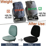 BUYUE Task Office Chair Cover, Super Soft Velvet Stretch Washable Computer Desk Armless Chair Slipcover Dustproof Protectors (Set of Black)