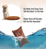 12X20 Inch Brown Faux Leather Throw Pillow Covers Set of 2 Modern Farmhouse Solid Outdoor Lumbar Boho Cognac Pillow Covers for Room Couch Living Bedroom Bed Sofa Decorative
