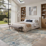 8x10 Area Rug for Living Room Washable Abstract Indoor Carpet