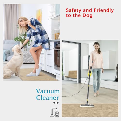 GOYLSER 19ft Jute Running Rugs for Hallway, Kitchen Rug Runner Non Slip Washable Hall Runner Rug, Beige Runner for Kitchen Floor Non Slip