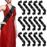 Black Sashes Blank Sashes for Pageants Plain Sashes for Beauty Pageants Satin Sash to Decorate (Black 15 PCS)