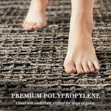 Kitchen Rugs Sets of 2, Non Slip Kitchen Mats for Floor, Black