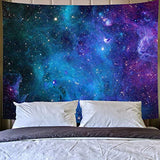 Lahasbja Galaxy Tapestry Blue Starry Sky Universe Space Tapestries Wall Hanging Mysterious Nebula Stars Backdrop for Living Room Dorm