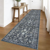 Runner for Hallway 3x16 ft Washable Runner Rug, Midnight Navy