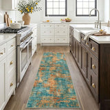 Abstract Washable 2x6 Hallway Runner Rug Non Slip Kitchen Runner