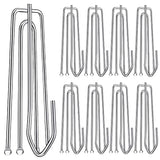 60PCS Stainless Steel Drapery Hook and Pin for Pleated Drapes 4 Prongs Pinch Pleat Clips Traverse Pleater 4 End Curtain Hangers for Window Door Bathroom Curtain