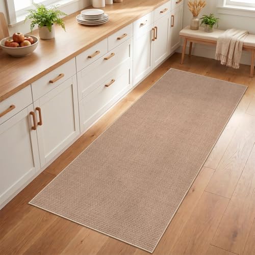 3x7 Kitchen Jute Runner Rug: Non Slip Faux Jute Rugs for Entryway Kitchen