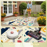 Enkor Kids Rugs, Non Slip 3' x 5' Road Playmat Carpet for Children, City Map Rugs for Playroom Bedroom Living Room Beige