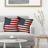 BETGINY 4th of July Pillow Covers 18x18 Set of 2, American Flag Patriotic Decorations Throw Pillow Covers Linen Farmhouse Independence Day Cushion Case for Couch Sofa Summer Home Outdoor Decor