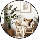Fabuday Black Circle Mirror for Wall 20 inch - Round Mirrors for Bathroom, Entryway, Living Room, Hallway, Bedroom Decor, Small Matte Framed