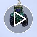 Old World Christmas Tractor Glass Blown Ornament for Christmas Tree, Handcrafted Holiday Decoration, Tools Collection