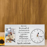 to My Wife Picture Frame with Clock Gifts for Wife from Husband, Romantic Wedding Anniversary Birthday Valentines Gifts for Women Her, Mother's Day Healing Thoughts Presents for Her