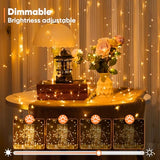Ariceleo 1 Pack 16.4 Ft. Battery Operated Outdoor String Lights with Remote & Timer, LED Warm White Fairy Lights, Waterproof Twinkle Lights for Bedroom, Dorm, Mason Jar, Wedding, Party, Christmas