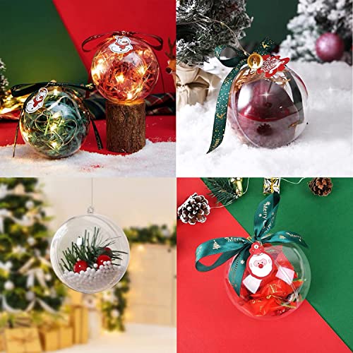 10 Pcs 3.14 inch Filling Transparent Plastic Decorative Call DIY Craft Ball Transparent Ball Christmas, Birthday, Wedding, Party and Home Decoration Ornaments ((3.14"/80mm))
