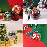 10 Pcs 3.14 inch Filling Transparent Plastic Decorative Call DIY Craft Ball Transparent Ball Christmas, Birthday, Wedding, Party and Home Decoration Ornaments ((3.14"/80mm))