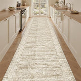 3x20 Runner Rug Non Slip,Washable Hallway Runner Rug,Brown