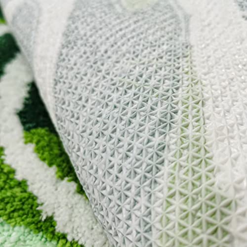 Kids Rug Green Leaf Area Rug for Nursery Cute Bath Mat Non Slip Small Preppy Carpet for Bedroom Bathroom Children Playroom Boho Home Decor Washable 2.6'x4'