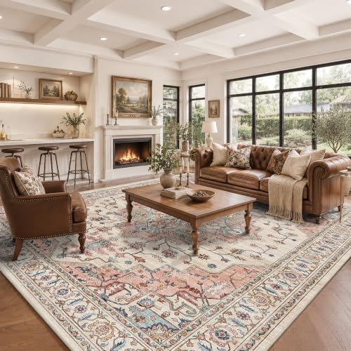 10x14 Area Rug for Living Room Large Vintage Distressed Area Rug