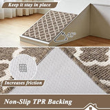 Runner Rug for Hallway 2×5feet Non Slip Kitchen Runners, Brown