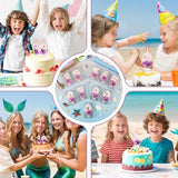 Purple Number 5 Candles Mermaid Birthday Candle 5th Birthday Cake Topper Cupcake Decorations for Girls and Women Party Decor Anniversary Celebrations Supplies Favors