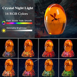 Jurassic 3D Mosquito in Amber Resin, Mosquito Resin with Volcanic Lava Lamp Base with Remote 16 Colors Flashing RGB Dimmable, True 3D 3.3 Inches Tall Dinosaur DNA Replica Paper Weight Gifts